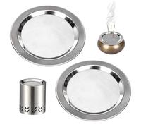 Pmqs 2 Stück Räuchersieb, Sieb für Räucherstövchen 10cm Durchmesser, HitzebestäNdig RäUcherstöVchen Sieb Edelstahlsieb, Räuchersieb Räucherzubehör für Räucherwerk und Ölbrenner