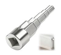 Pmqs Clé de Montage Étagée Universelle pour Installations Sanitaires, Clé de Radiateur Étagée 5 Niveaux avec Douille Carrée 1/2", Cliquet Radiateur Multiusage pour Radiateurs et Chauffage