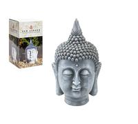 PMS 956642 Tête de Bouddha 30,5 cm | Décoration de jardin zen | 1 pièce Accessoire Gris