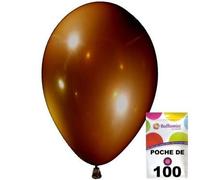 Pms Ballon Mariage - Ballon deco mariage chocolat nacré sachet de 100 gonflage air ou hélium
