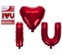 PMS Ballons suspendus | I Love You | 40 cm | Lot de 3 accessoires, noir - 737058