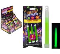PMS- Bâtons fluorescents de 15,2 cm | Lot de 3 Accessoire, 615084, Vert