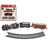 PMS- Ensemble de Train Vintage | Style rétro | Alimenté par Piles | 13 pièces Accessoire, 425008, Noir