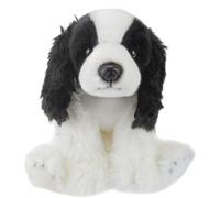 PMS VFM - Jouet en Peluche pour Chien Cocker Spaniel (Blanc et Noir)