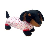 PMS VFM Peluche chien saucisse Noir 30 cm