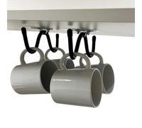Pmsanzay Lot de 2 porte-gobelets autocollants pour tasses à café, accessoires de bar à café pour cuisine, garde-manger, armoire, sans perçage