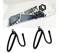 Pmsanzay Lot de 2 supports de rangement muraux universels pour ski et snowboard, support mural horizontal, support de rangement de matériel de planche à neige pour chambre, garage