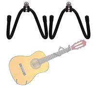 Pmsanzay Lot de 2 supports muraux horizontaux pour guitare, support mural avec vis pour ukulélé électrique acoustique, basse, banjo, mandoline