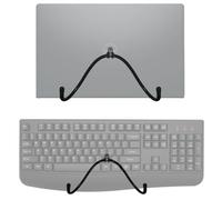 Pmsanzay Lot de 2 supports muraux pour ordinateur portable, étagère de rangement pour ordinateur portable, crochets universels réglables à visser pour MacBook, Surface, claviers, souris, commutateurs,