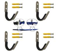 Pmsanzay Lot de 4 supports muraux pour épées - Peut contenir deux épées - Crochets en métal avec bandes en feutre