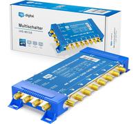 Pmse 5/8 1x Sat Multiple Switch Up to 8 Receivers / Receiver for Full HDTV 3D 4K UHD TV with Power Supply