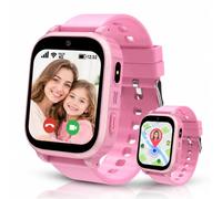 pmstuy Montre Connectée Enfant 4G/GPS/WiFi/Appel Vidéo, Montre GPS Enfant Fille Garçon avec Téléphone Chat Familial, SOS, IP68 Jeux Réveil, Mode Classe, Montre Intelligente Enfants Cadeau