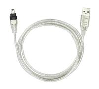 PMTFUMY Adaptateur USB vers FireWire IEEE 1394 à 4 broches vers USB 2.0 pour caméscopes DCR-TRV75E et anciens caméscopes, câble non capturé de 1,5 m