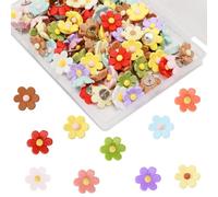 Pmueuff 100 Pièce Spunaises Tableau Liège, Punaises à Fleurs, Décoratives en Liège, pour Tableau D'Affichage, Panneau, Décoration Murale pour Bureau et Maison