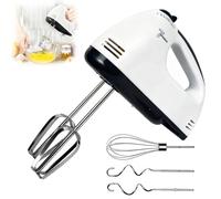 Pmueuff Batteur Electrique, Batteurs à Main avec 7 Vitesses, 1 Fouets, 2 Crochets 2 Mélangeurs en Acier Inoxydable Batteur Électrique Cuisine Multifonction pour Gâteaux Confitures et Crème