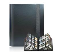 Pmueuff Classeur Carte Album, Classeur à Cartes de Collection Étanche Classeur pour Cartes à Collectionner avec Bande Élastique Porte Carte à Collectionner pour Pokemon, Jeux de Cartes, Sports, TCG