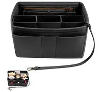 Pmueuff Organisateur de Sac à Main, Organisateur Sac a Main en Feutre avec Poches Multiples et Fermetures Eclair Organisateur Rangement Sac à Main Robuste Sac de Rangement Intérieur pour Femmes