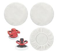 Pmueuff Tampon de Polissage en Laine, Lot de 3 Pads de Polissage avec Bande Élastique pour Voiture Feutre de Laine Convient aux 9-10 Pouces Polisseuses Tampons Polissage pour Polissage, Ponçage, Cire