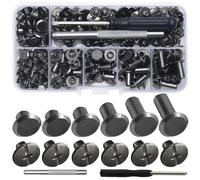 Pmueuff Vis de Reliure, 110 Pièces Vis à Chicago Sets Vis Chicago Rivet à Visser en Métal Visser à Rivets Métalliques Accessoires pour Reliure de Livres, Livres d'Album, Artisanat du Cuir