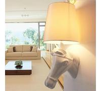 PMYIEXILA Applique murale, style européen, lampe de cheval, appliques murales décoratives à côté du salon, luminaires de salon, foyer, hôtel (blanc, grand 300 x 700 mm)