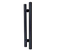 PMYIEXILA Poignée de porte coulissante ronde en acier inoxydable noir mat, cadre en verre, poignée de porte push-pull main courante, accessoires, 5 tailles (taille : 120 × 90 cm)