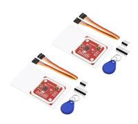 PN532 NFC NXP AYWHP Lot de 2 modules de lecteur de communication en champ proche I2C, module de lecture de carte NFC, lecteur de carte RFID, autocollant NFC compatible avec Arduino