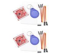 PN532 NFC Reader Module Binghe 2 pièces PN532 NFC RFID, PN532 NFC RFID V3 Module avec Carte Blanche S50 Câble à 4 Broches Carte clé S50 Compatible avec Arduino pour ESP32