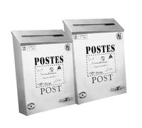 PNAJFUEL 2 Boîtes Aux Lettres En Étain Boîte Aux Lettres Domestique Boîte Aux Lettres D'Extérieur Boîte Aux Lettres Murale Boîtes Aux Lettres D'Extérieur Boîte Aux Lettres En Métal