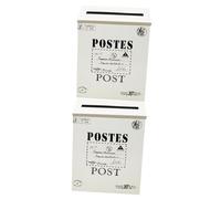 PNAJFUEL Boîte Aux Lettres En Fer Blanc 2 Pièces Boîte Aux Lettres En Carton Boîte Aux Lettres À Deux Portes Avec Passe-Lettre