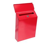 PNAJFUEL Boîte Aux Lettres Murale de Style Européen Boîte Aux Lettres Décorative Et Créative Boîte Aux Lettres Sécurisée Et Verrouillable/Red/30X23Cm
