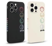Pnakqil [2 Pezzi Cover per Apple iPhone 15 Pro Max 6.7", Aesthetic Custodia Morbide Silicone Con Disegni, Con Protezione Della Fotocamera Antiurto Carino TPU Morbida Case per iPhone 15 Pro Max