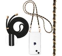 Pnakqil Coque avec Cordon pour Apple iPhone 7 Plus / 8 Plus 5,5", Étui de Téléphone avec Lot de 2 Chaine métallique Bandouliere Collier Corde, Transparente TPU Souple Antichoc Bumper Housse, Lanyard 1