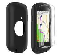 Pnakqil Coque de Protection Silicone +2 Verre Trempé Compatible avec Garmin Edge 1040,Film de Protection écran Protecteur GPS Accessoire Compteur Vélo pour Garmin Edge 1040 (Noir)