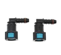 PNBVW Nouveau connecteur de connexion rapide de conduite de carburant, coupleur de tuyau de moto ID6 femelle coude de 7,89 mm, connecteur rapide de conduite de carburant(2PCS)