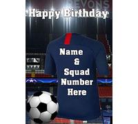 Pnc121 Carte d'anniversaire Paris Saint-Germain pouvant être créée pour n'importe quel événement Carte de vœux A5 personnalisée par Gifts for all 2016