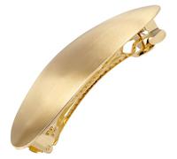 Pndeyo Barrettes à cheveux françaises en métal pour femme - Antidérapantes - Ovale - Grande pince à cheveux à ressort - Accessoires pour cheveux longs, épais, bouclés et ondulés - Doré