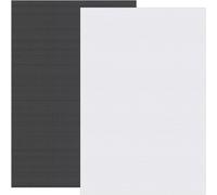 Pndeyo Fursuit Lot de 2 feuilles de toile vierge en PVC imperméable imprimable pour accessoires de cosplay en fourrure Noir et blanc 0,5 mm