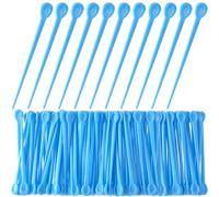 Pndeyo Lot de 100 rouleaux à cheveux en plastique, outils de verrouillage, bigoudis pour femmes et filles, bleu