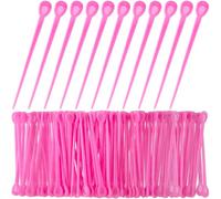 Pndeyo Lot de 100 rouleaux à cheveux en plastique, outils de verrouillage, bigoudis pour femmes et filles - Rose
