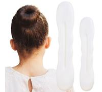 Pndeyo Lot de 2 bigoudis antidérapants pour femme - Accessoire pour cheveux longs, fins, bouclés, raides et ondulés - Blanc