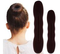 Pndeyo Lot de 2 bigoudis antidérapants pour femme - Accessoire pour cheveux longs, fins, bouclés, raides et ondulés - Marron