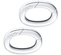 Pndeyo Lot de 2 fermoirs ovales en argent sterling 925 - Hypoallergénique - Pour fabrication de bijoux - Taille S