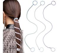 Pndeyo Lot de 3 élastiques à cheveux de sport pour femme, sans dommages, queue de cheval colorée, pour la natation, la salle de sport, la plongée