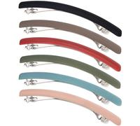 Pndeyo Lot de 6 barrettes à cheveux françaises pour femme, antidérapantes, plates, pinces à cheveux pour cheveux courts, moyens, longs et fins