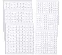 Pndeyo Lot de 6 feuilles de pastilles adhésives en mousse - 600 pastilles adhésives double face - Ruban adhésif 3D pré-découpé rond pour décoration de Noël, Halloween, loisirs créatifs - 8 mm et 10 mm