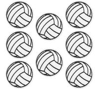 Pndeyo Lot de 8 écussons brodés thermocollants pour sacs à dos, ballons de volley-ball, accessoires pour loisirs créatifs, vêtements, vestes, jeans, chapeaux - Noir et blanc