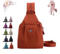 Pnedeodm 3 in 1 Anti-Theft Travel Tote Bag, Waterproof 2-Way Commuter & Travel Shoulder Bag, Large Capacity Oxford Convertible Shoulder Travel Bag,Waterproof Tote Bag with Zip for Women (Orange)