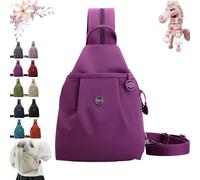 Pnedeodm 3 in 1 Anti-Theft Travel Tote Bag, Waterproof 2-Way Commuter & Travel Shoulder Bag, Large Capacity Oxford Convertible Shoulder Travel Bag,Waterproof Tote Bag with Zip for Women (Purple)