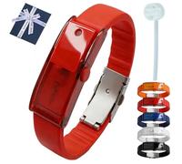 Pnedeodm Fragrance Atomizer Bracelet, Refillable Fragrance Spray Bracelet with Adjustable Wristband, Handmade Essential Oil Diffuser Perfume Bracelets for All Perfumes, Valentine's Day Gifts (Red)