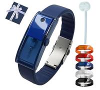 Pnedeodm Fragrance Atomizer Bracelet, Refillable Fragrance Spray Bracelet with Adjustable Wristband, Handmade Essential Oil Diffuser Perfume Bracelets for All Perfumes, Valentine's Day Gifts (Blue)